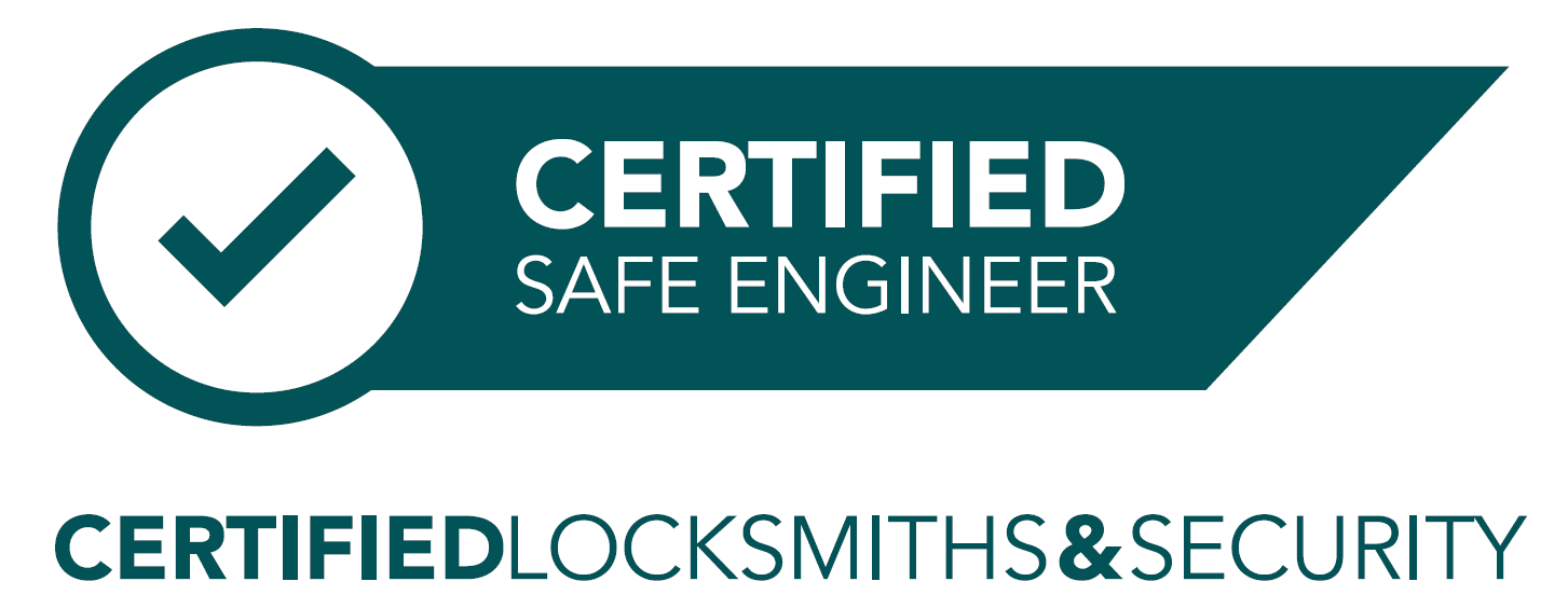 Certified Safe Engineer icon with link to the Certified Locksmiths and Security website